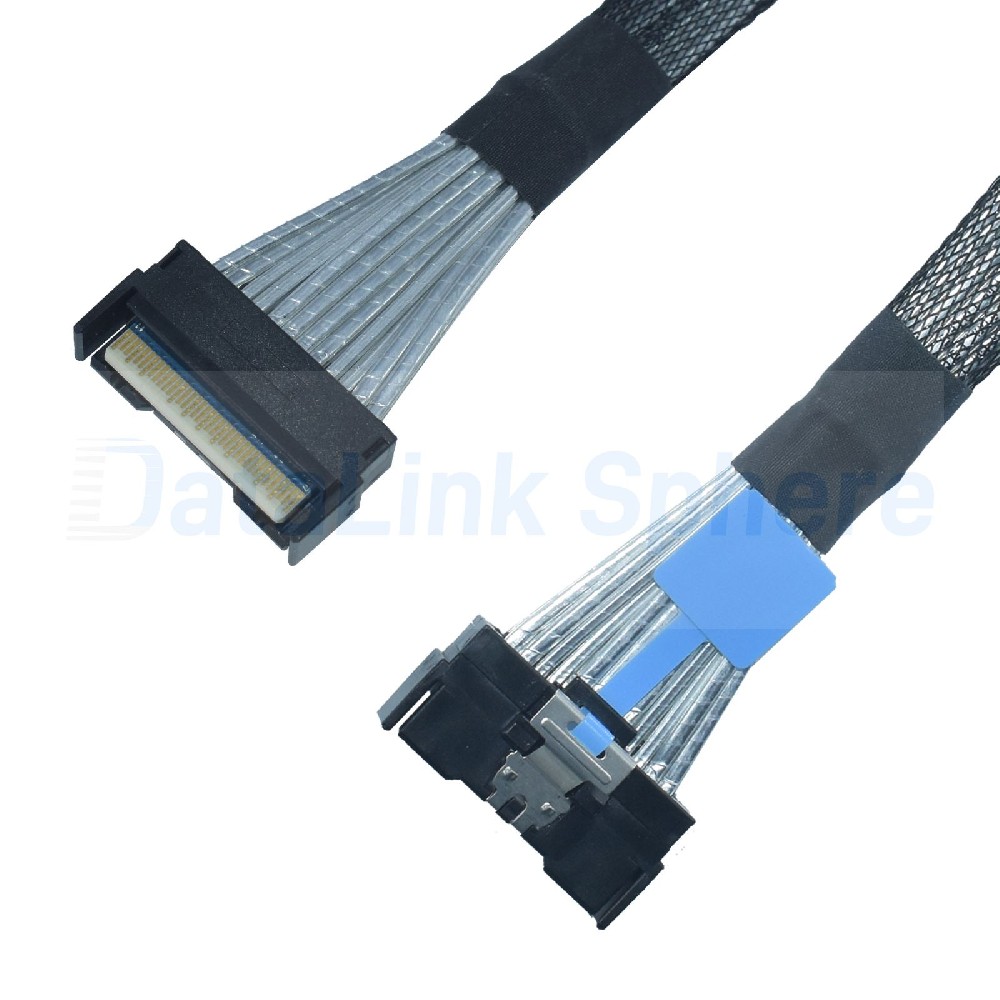 PCIe Gen6 MCIO x8 to MCIO x8 Cable