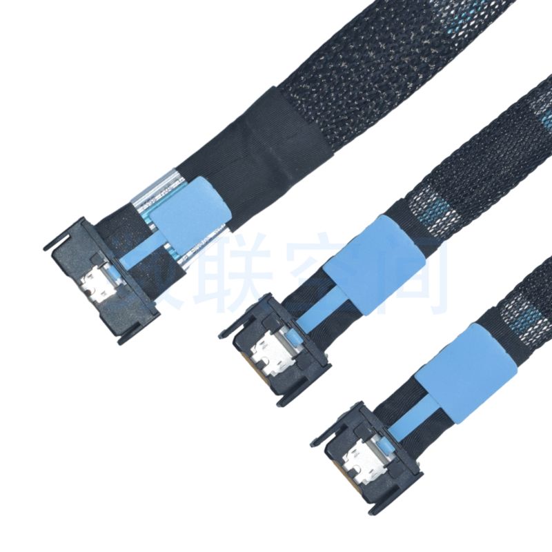 PCIe5.0 MCIO x8 转 2 *MCIO x4 转接线