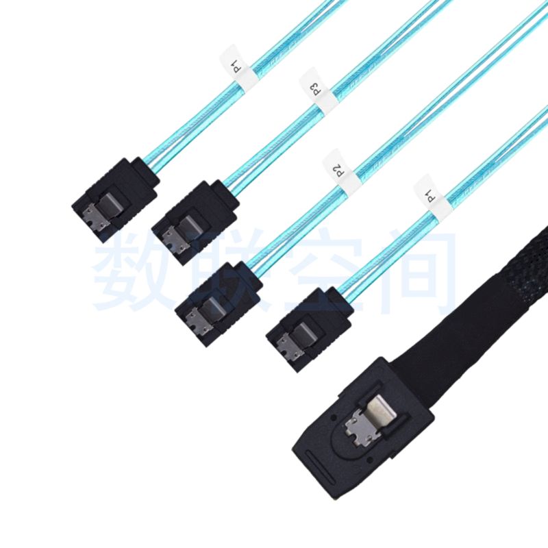 Mini SAS SFF-8087 转 4SATA 直头转接线