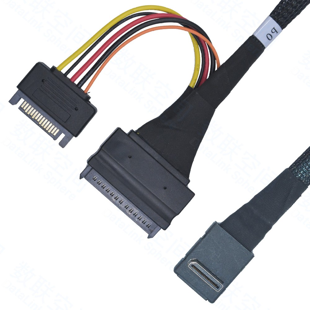 PCIe4.0 SFF-8611 弯 转 SFF-8639数据线