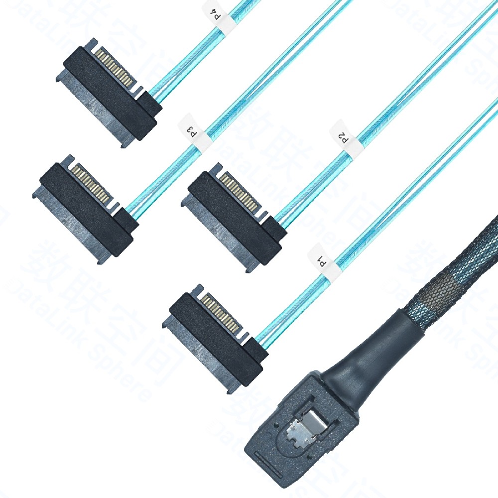 Mini SAS SFF-8087 36P转4xSFF-8482+15P电源