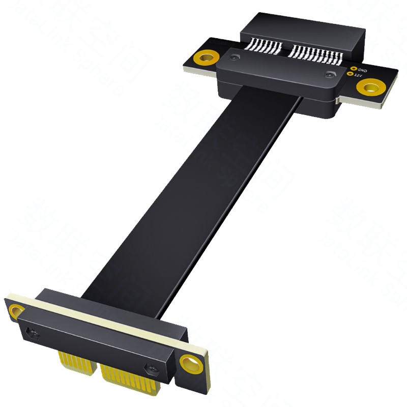 PCIe x1延长线 180度向下 Gen4