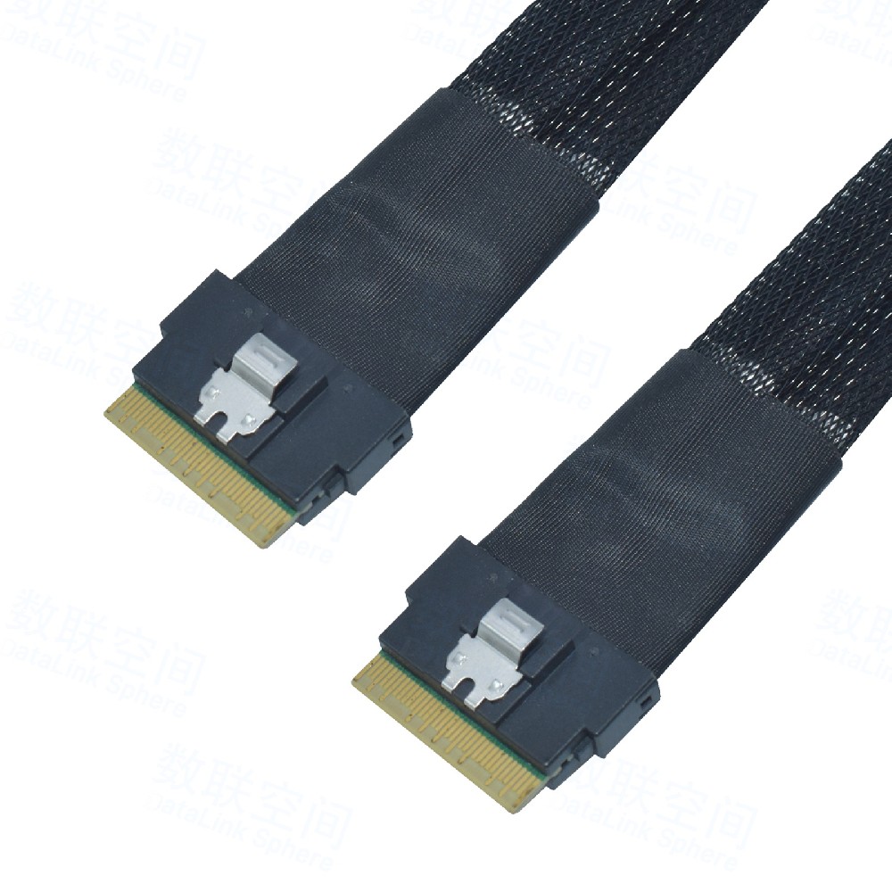 Slim SAS(SFF-8654)X8 转 SFF-8654 X8 数据线